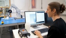 Dr Paul O’Dowd van het Centre for Fine Print Research (CFPR) in Bristol onderzoekt het gebruik van 3D-printen in combinatie met een zesassige robotarm als een nieuwe vorm van artistieke expressie.'