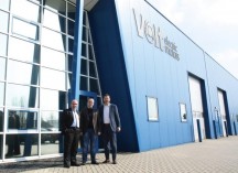 Vlnr: Yusuf Yavuz  (Sales director Volt Electric Motors B.V.), Hamit Sancak (General Manager Volt Elektrik Motorlari) en Marcel van Steen (CEO Volt Electric Motors B.V.)'