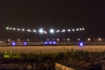 De landing in Nanjing, China 's avonds om 11.28 uur lokale tijd.'