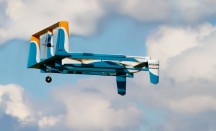 Eén van de prototypes van de Prime Air drone waar nu mee getest wordt door Amazon.com.'