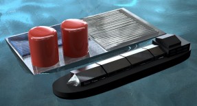 Drijvend zonnepaneel produceert waterstof van zeewater